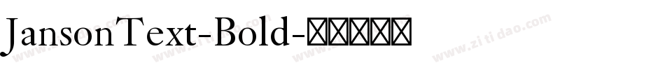 JansonText-Bold字体转换