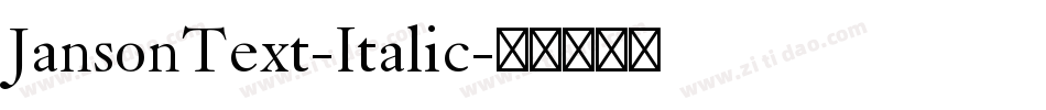 JansonText-Italic字体转换