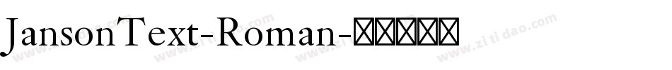 JansonText-Roman字体转换