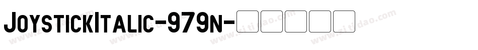 JoystickItalic-979n字体转换