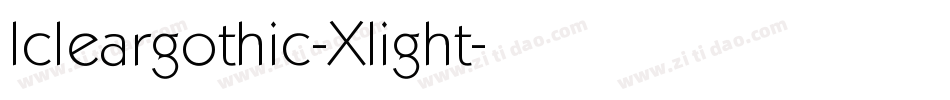 Icleargothic-Xlight字体转换