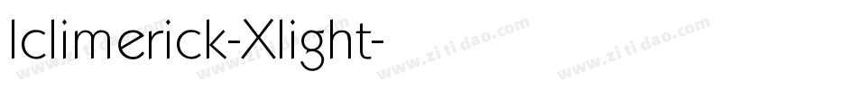 Iclimerick-Xlight字体转换