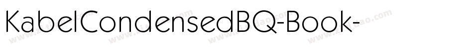 KabelCondensedBQ-Book字体转换