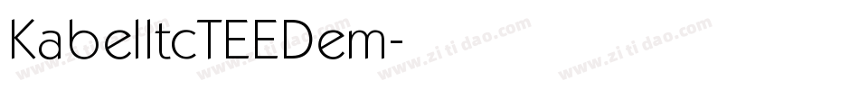 KabelItcTEEDem字体转换