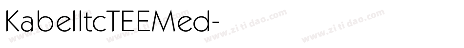 KabelItcTEEMed字体转换