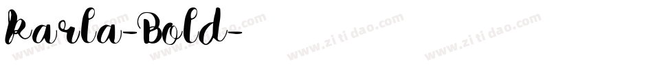 Karla-Bold字体转换