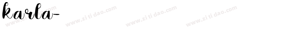 karla字体转换
