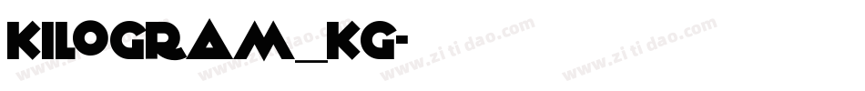 KiloGram_KG字体转换
