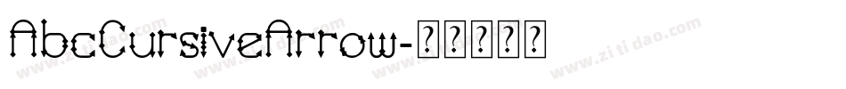 AbcCursiveArrow字体转换