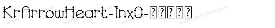KrArrowHeart-1nx0字体转换