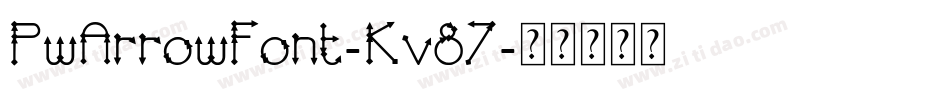 PwArrowFont-Kv87字体转换