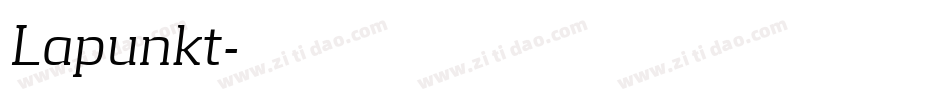Lapunkt字体转换