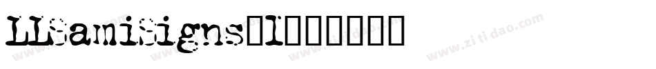 LLSamiSigns-1字体转换