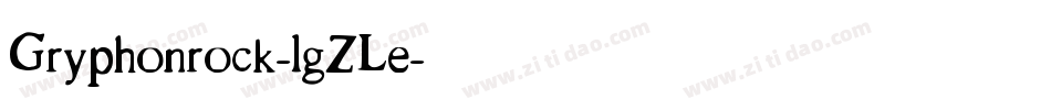 Gryphonrock-lgZLe字体转换