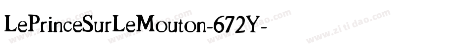 LePrinceSurLeMouton-672Y字体转换