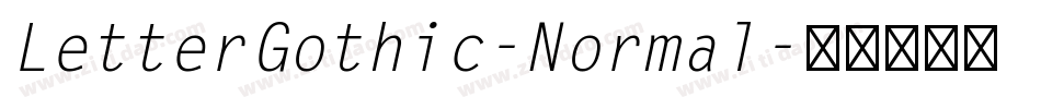 LetterGothic-Normal字体转换