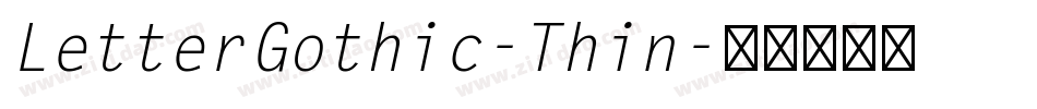 LetterGothic-Thin字体转换
