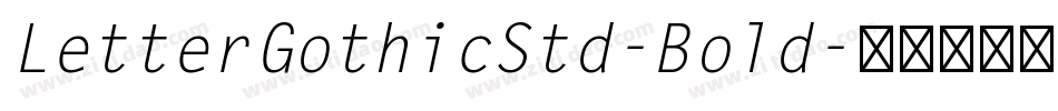 LetterGothicStd-Bold字体转换