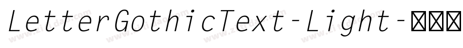 LetterGothicText-Light字体转换