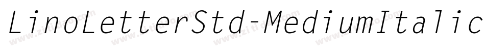 LinoLetterStd-MediumItalic字体转换
