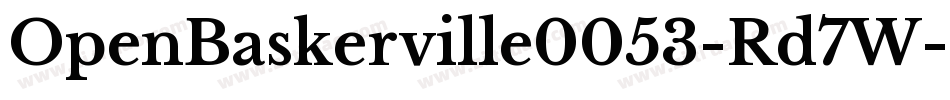 OpenBaskerville0053-Rd7W字体转换