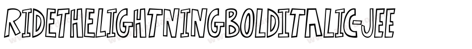 RideTheLightningBoldItalic-jEE3l字体转换