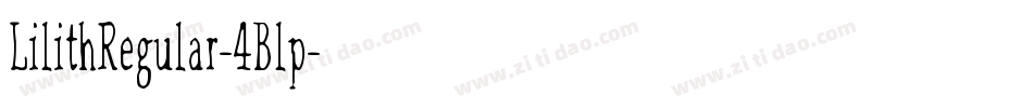 LilithRegular-4Blp字体转换