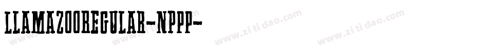 LlamaZooRegular-npPP字体转换