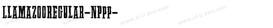 LlamaZooRegular-npPP字体转换