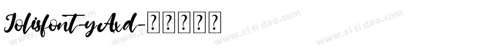 Jolisfont-yAxd字体转换