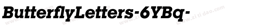 ButterflyLetters-6YBq字体转换