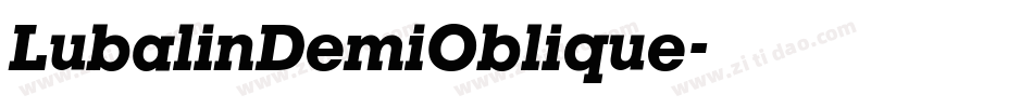 LubalinDemiOblique字体转换