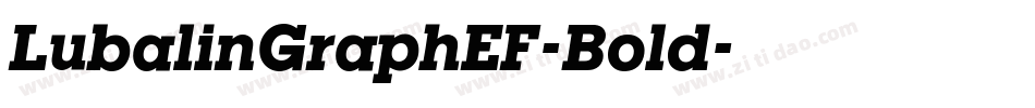 LubalinGraphEF-Bold字体转换