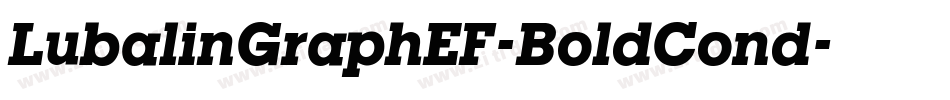 LubalinGraphEF-BoldCond字体转换