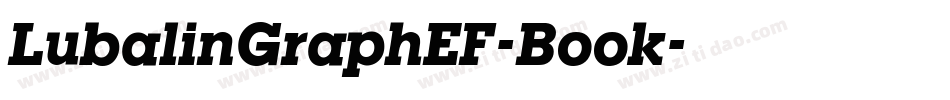LubalinGraphEF-Book字体转换