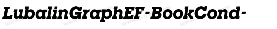 LubalinGraphEF-BookCond字体转换