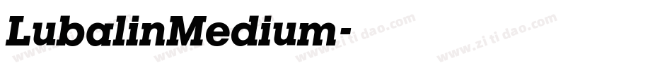 LubalinMedium字体转换