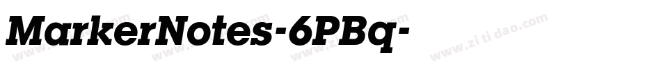 MarkerNotes-6PBq字体转换