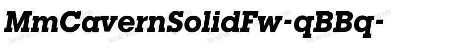 MmCavernSolidFw-qBBq字体转换