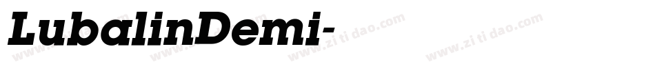 LubalinDemi字体转换