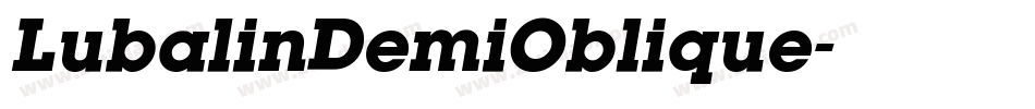 LubalinDemiOblique字体转换