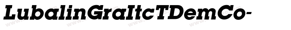 LubalinGraItcTDemCo字体转换