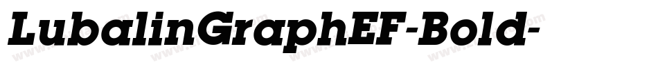 LubalinGraphEF-Bold字体转换