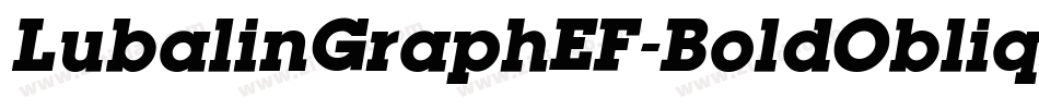 LubalinGraphEF-BoldOblique字体转换