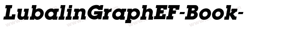LubalinGraphEF-Book字体转换