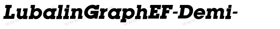 LubalinGraphEF-Demi字体转换