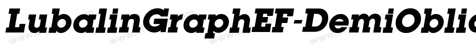 LubalinGraphEF-DemiOblique字体转换