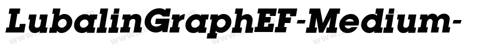 LubalinGraphEF-Medium字体转换