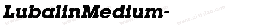 LubalinMedium字体转换