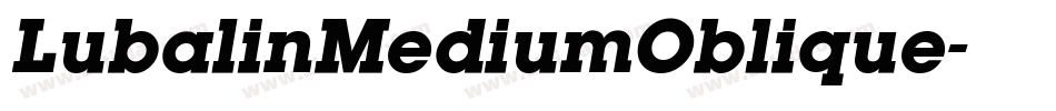 LubalinMediumOblique字体转换